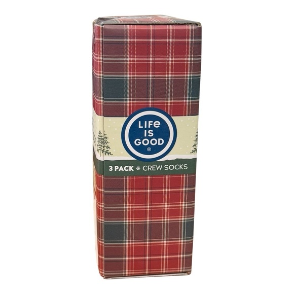 NEW Life is Good 3 Pack of Holiday Crew Socks Unisex Comfy Puppy Fun - Picture 3 of 6